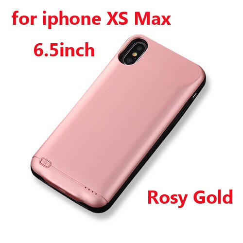 10000mAh Battery Charger Case For iphone 6 6s 7 8 Plus Power Bank Charging Case For iphone X XS Max XR 6 s Battery Case: XS Max Rose