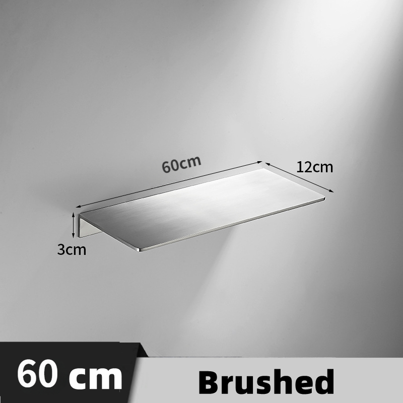 Estante de baño negro/cromo, estantes esquineros gruesos de acero inoxidable, toallero, soporte para champú, estante de almacenamiento de cocina de 60 /70 /80cm: Blanco