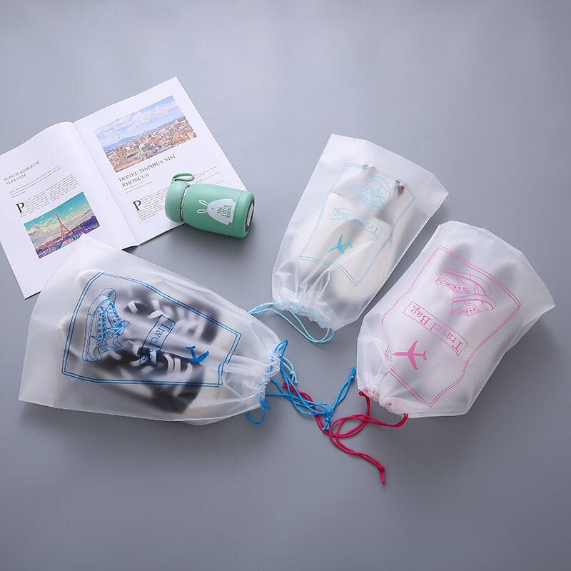 Waterdichte reisschoenen opbergtas balk mond non-woven tas transparante stof reistas schoenentas