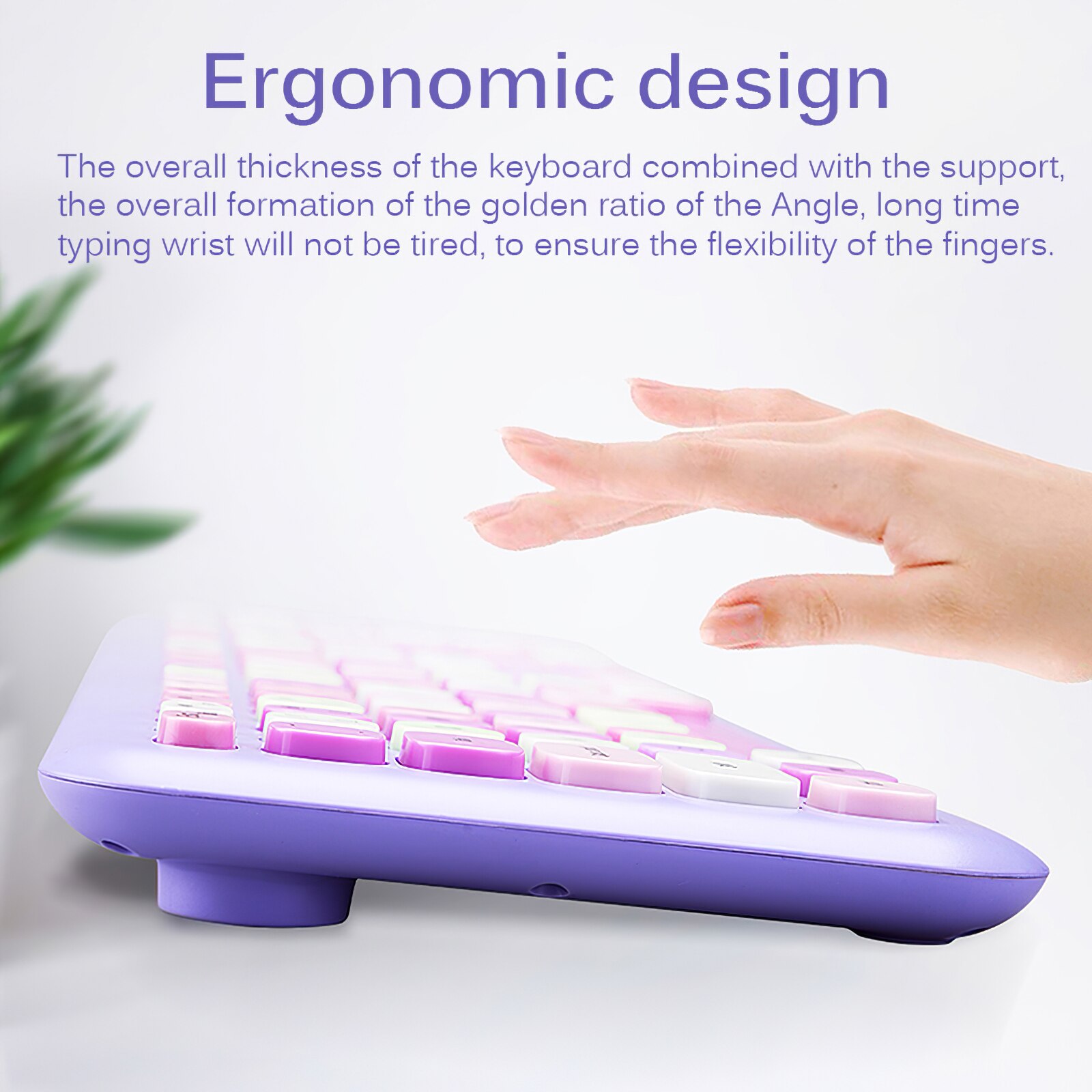 Sweet Mixed Color Cute Portable 2.4Ghz Wireless Keyboard Mouse Set Girl Universal Desktop Notebook Office Keyboard And Mouse