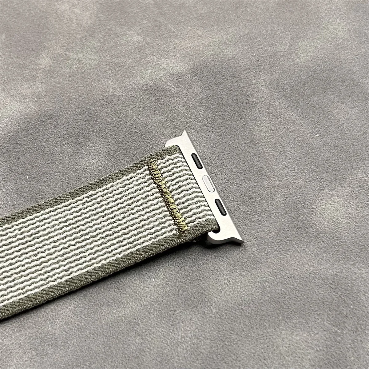 Nylon Leather Strap for Apple Watch Band Ultra 49 44 45mm 42mm 41 40 38 Sport Watchband for Iwatch Serise 10 9 8 7 6 5 Bracelet