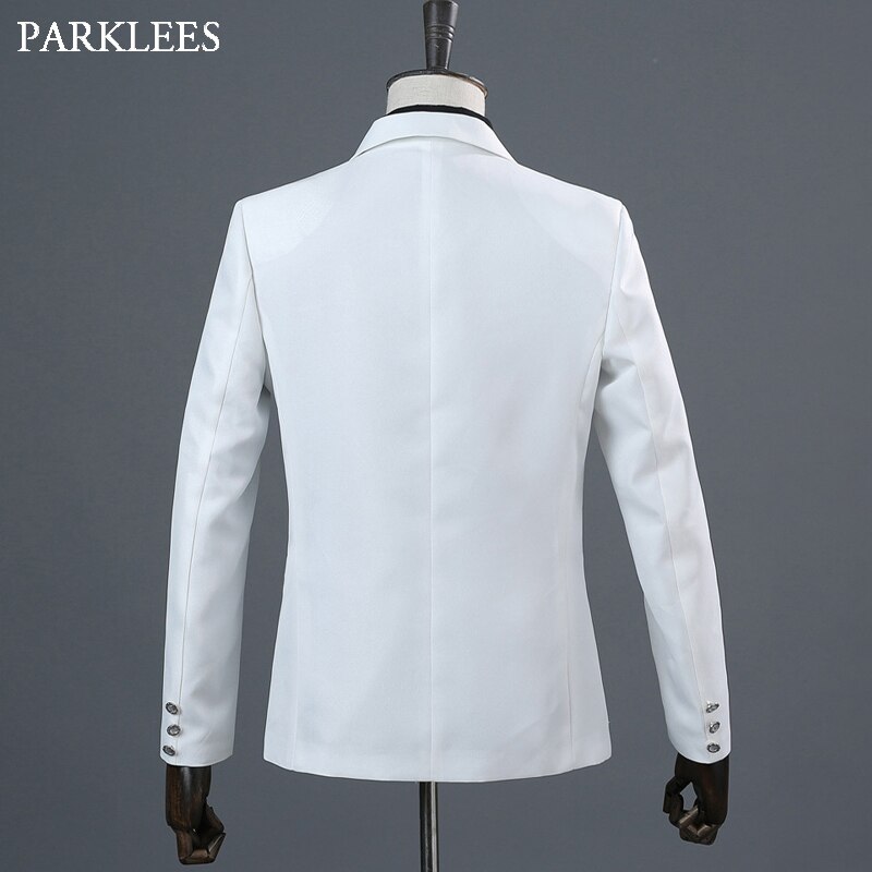 Hommes Double face 3D cristal broderie fleur hommes Costume ensemble scène chanteur discothèque Costume veste hommes Costume pour mariage Costume Homme