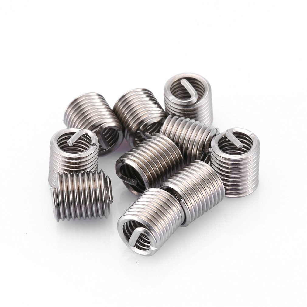 60PCS Thread Insert Set M3/4/5/6/8/10/12 Thread Repair Insert Kit for Helicoil Repairing Tools High Strength & Hardness
