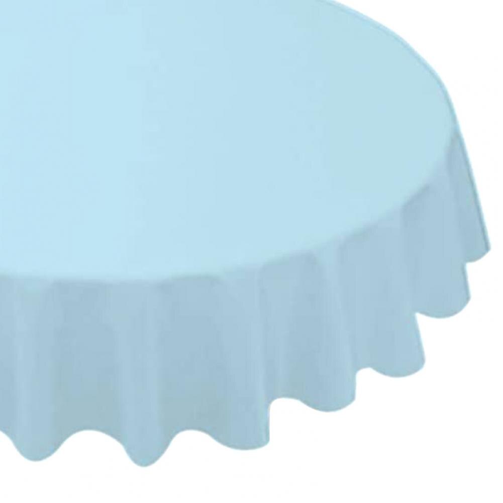 80%HOT84 Inch Round Tablecloth Simple Disposable PE Waterproof Thicker Table Cover Fabric for Home