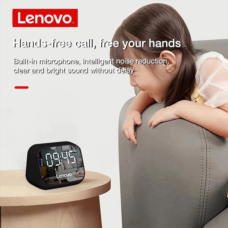 Lenovo TS13 Bluetooth Speaker Subwoofer Stereo Player LED Digital Smart Alarm Clock Desktop Clocks Bedroom Bedside Wake Up Clock