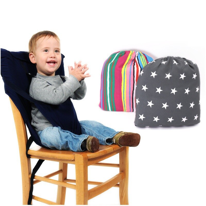 Draagbare Baby Stoel Zak Diner Veiligheid Seat Belt Terug En Kleurrijke Handig Babyzitje Riem 2 Kleur Optioneel