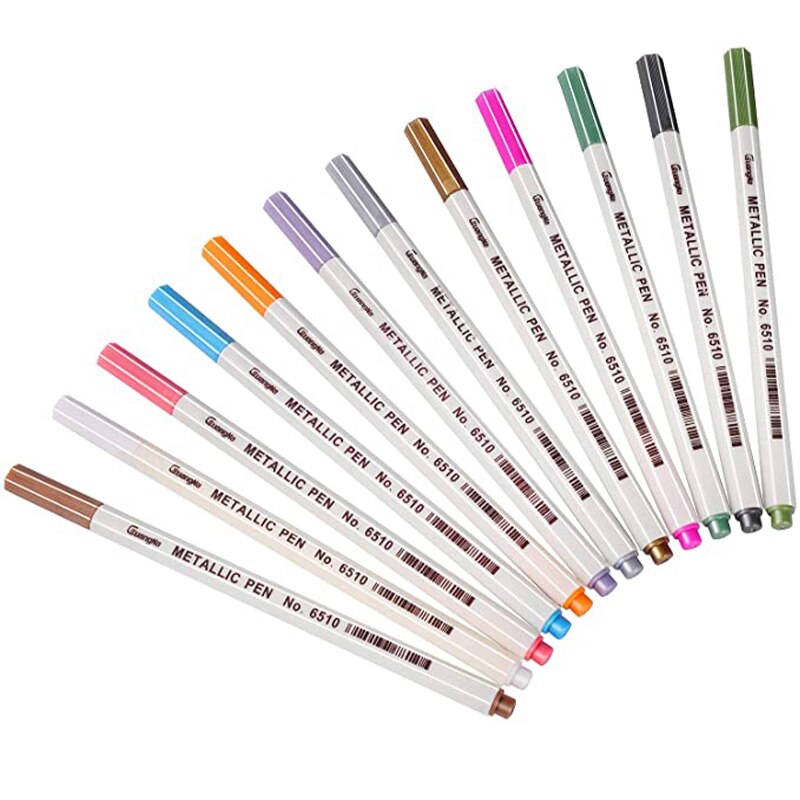 10 pièces/ensemble cire sceau stylo marqueur métallique peinture stylos pour bricolage artisanat Photo Album Art Rock peinture carte faisant du verre bois