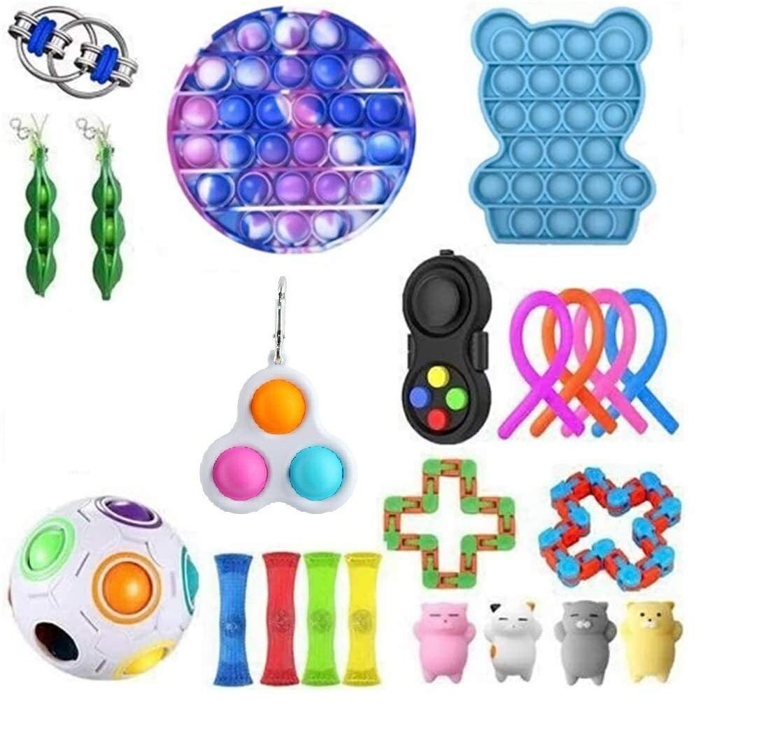 Set antistress Fidget giocattoli antistress Popit per bambini adulti Push Bubble pop sensoriali giocattolo autismo Squishy Stress giocattoli Squishy: A