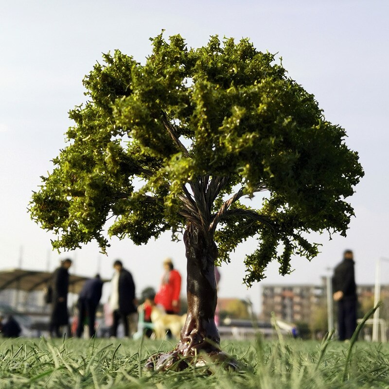 20-45 cm,  grønne tremodell, byggesand bordmodell, modelljernbaneoppsett av trær, grønne byggematerialer