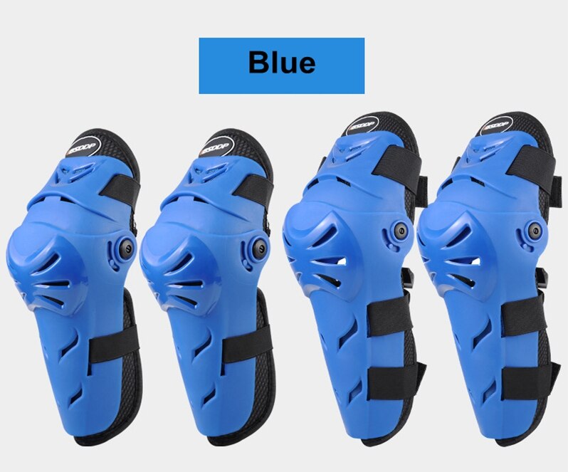 Motolovee Mode Motorfiets Beschermende Kneepad Desigen Outdoor Racing Rvs Motocross Beschermen Knie Elleboog Gear: Blauw