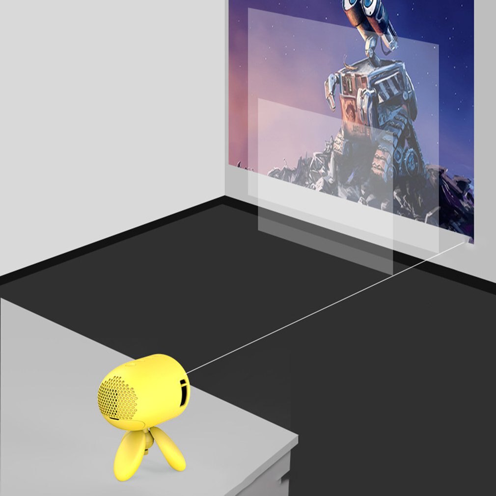 1 Pcs Yg220 Projector Home Mini Micro Led Mobile Phone With Screen Portable High-Definition Projector