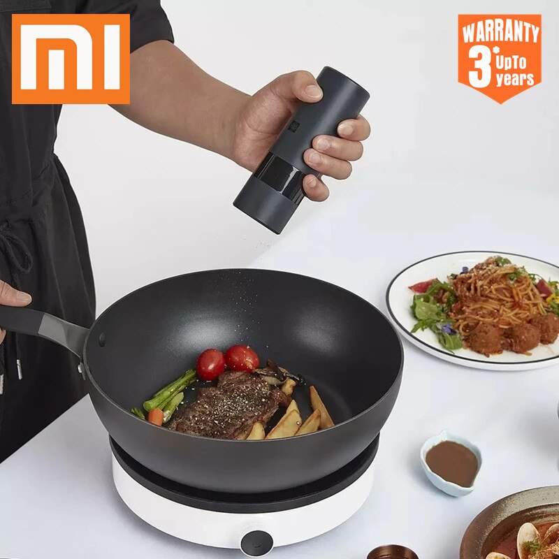 Xiaomi Elektrische Automatische Molen Peper En Zout Molen Modi Peper Spice Graan Porselein Slijpen Kern Molen Keuken