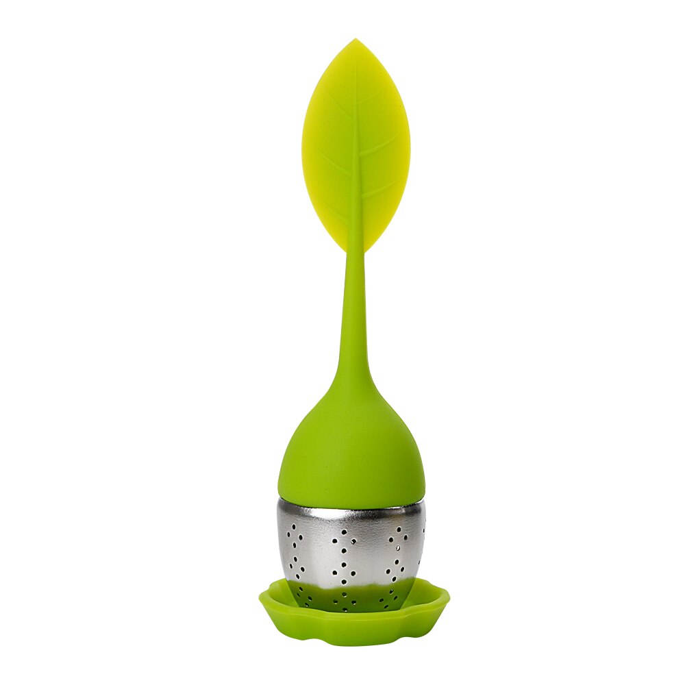 Silicone Cute Leaf Tea Infusers High temperature Resistance Tea Strainers Reuseable Teaware Filters Scented Tea Tools: green