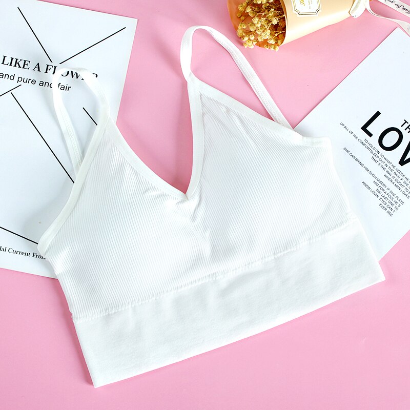 Svokor Vest Naadloze Beha Bandjes Naadloos Verzamelen U-Vormige Halter Met Borst Pad Sport Verpakt Borst: white