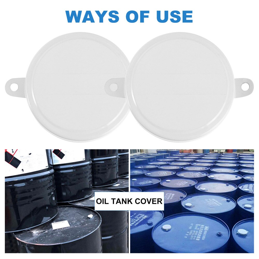 80Pcs Seal Caps Iron Barrel Covers Waterproof Barrel Sealing Lids White