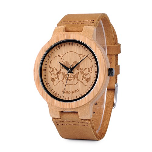 Bobo Vogel Bamboe Horloge Mannen Speciale Levensechte Uv Print Dial Gezicht Houten Polshorloge Relogio Masculino Uurwerken: C-P20-5