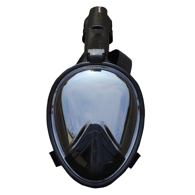 Underwater Anti Fog Diving Mask Snorkel Swimming Training Scuba mergulho 2 In 1 full face snorkeling mask For Gopro Camera: NO.5 Plated / S/M