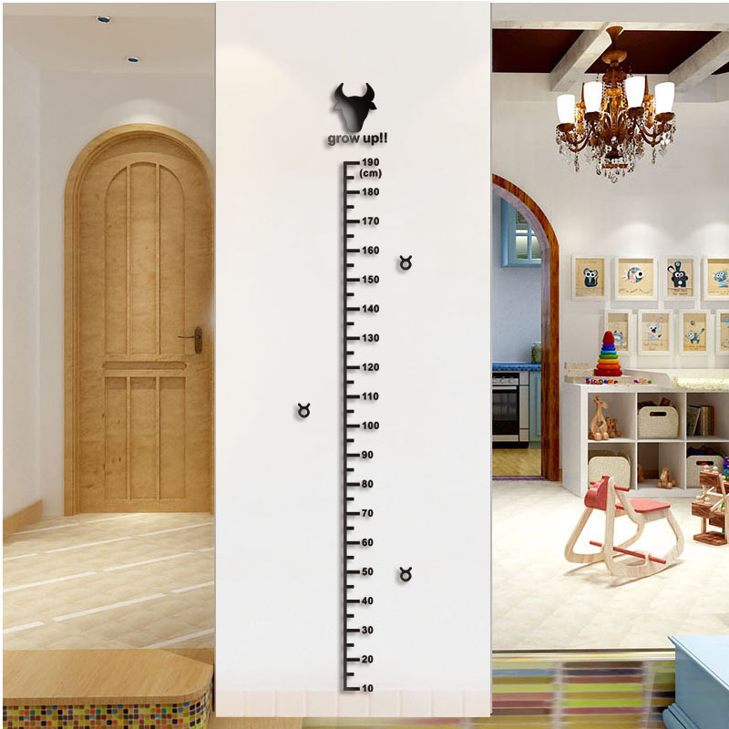 Twelve Constellations Children's Rangefinder 3d Wall Stickers for Kids Rooms Decor Height Ruler Chart Sticker Child Growth Meter