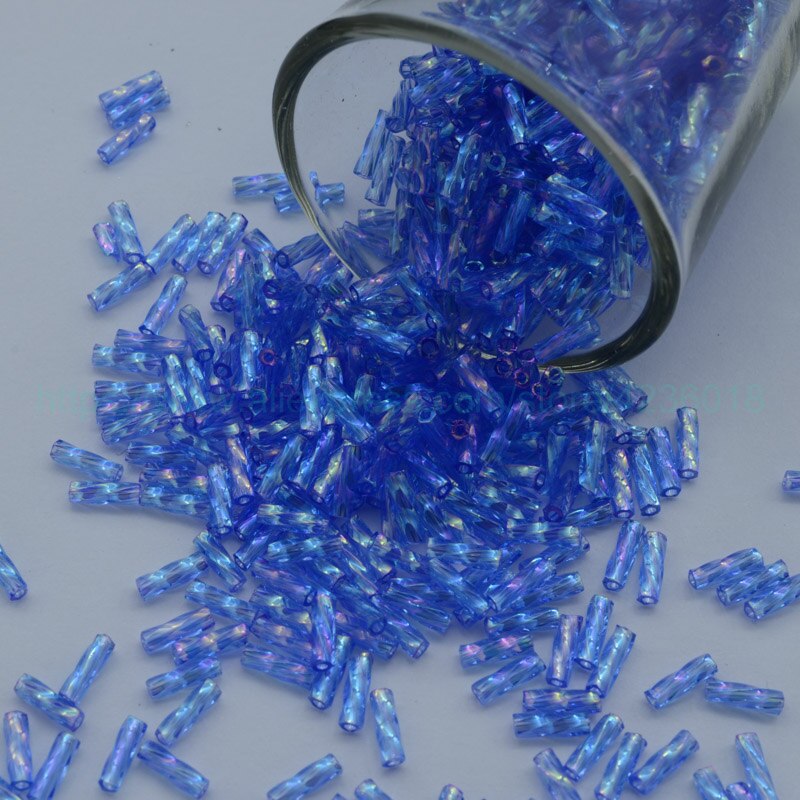 20g 2*6MM Japan Import Twist Bugle Glass Tube Beads For Cross Stitch Embroidery Necklace Bracelet Jewelry Garment Accessory: 1.