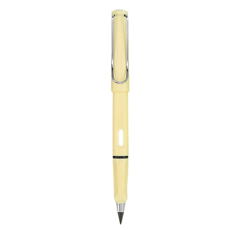 Inkless Pencils Eternal Pencil No Ink Pen Magic Pencils for Kids for Writing Art Sketch Painting Tool: light yellow