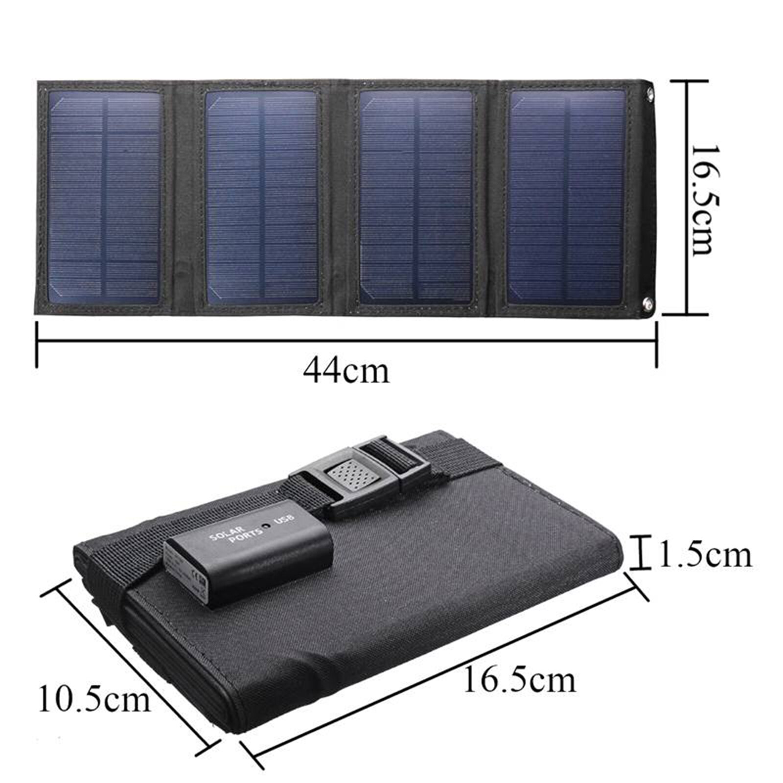 50W USB Foldable Solar Panel Kit 5V USB Solar Cells Bank Pack Waterproof Solar Battery Panel for Outdoor Camping Phone Charger