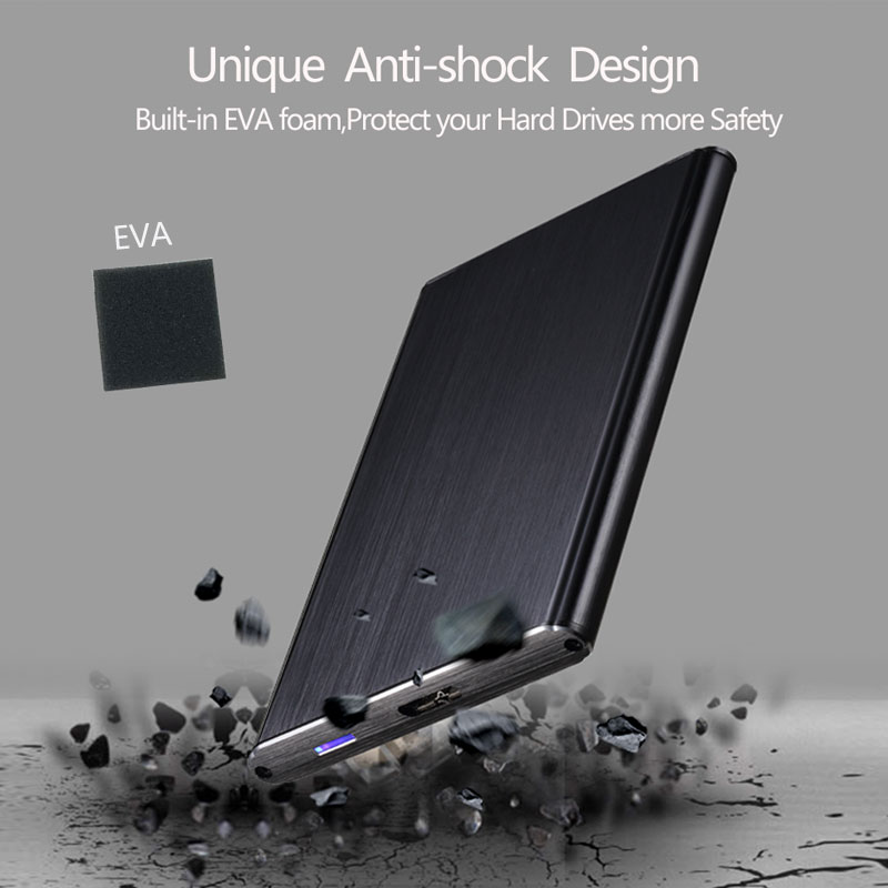 Sata3 à USB3.0 externe 2.5 pouces Boîtier de DISQUE DUR SSD Boitier SATA III 6gbps UASP boîtier de disque dur pour ordinateur portable/Mac/PC SSD Disque Dur