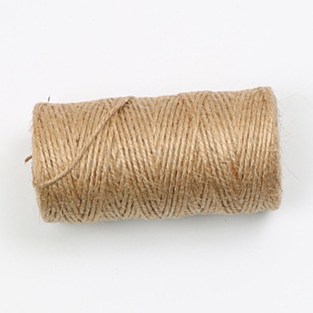 Jute garn rustikt reb jute 100m naturlig sisal 2mm wrap bryllup dekoration håndværk snoet reb snor snor begivenhed festartikler