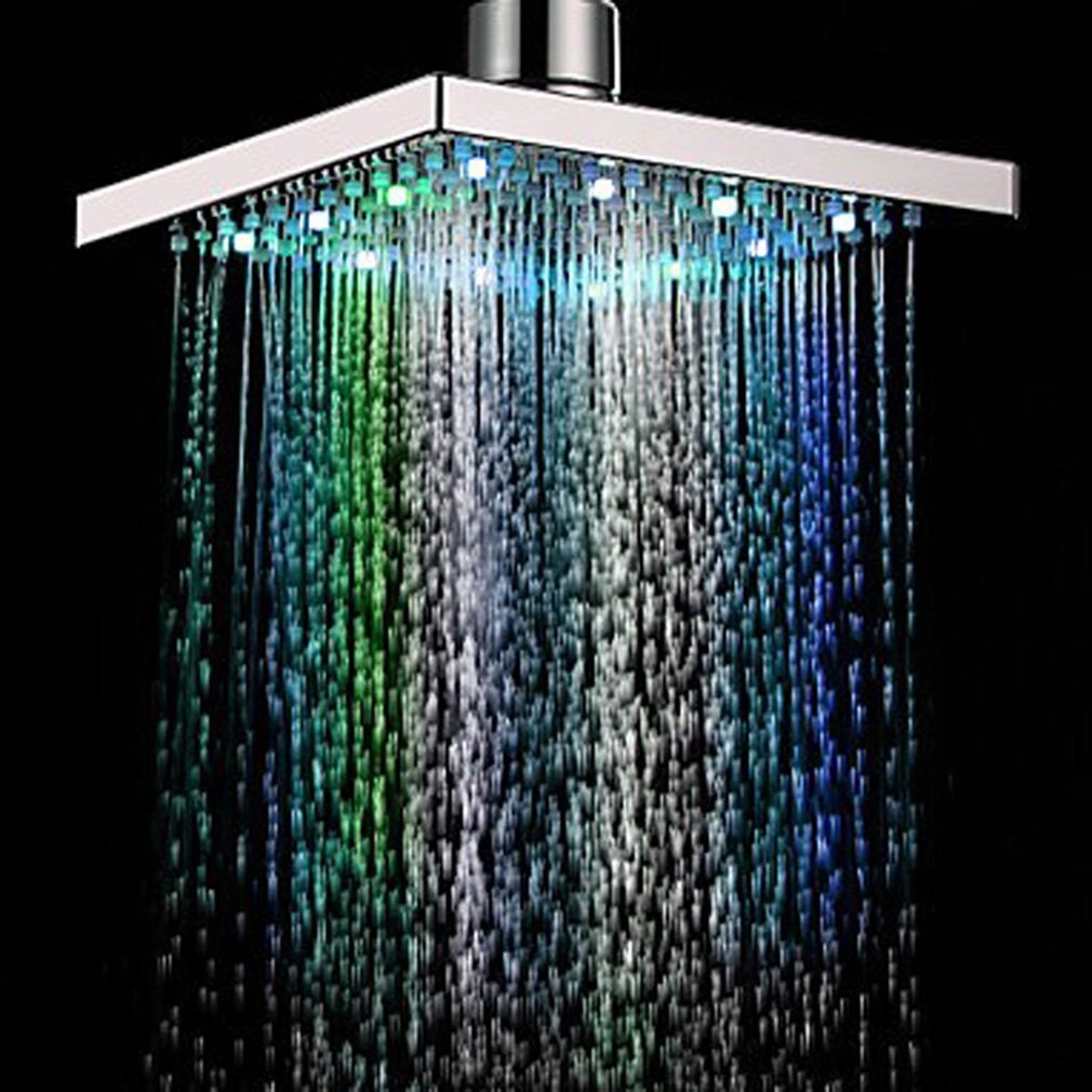 led shower head bathroom accessories heads douche rainfall set regaderas shower light home improvement lamp ups