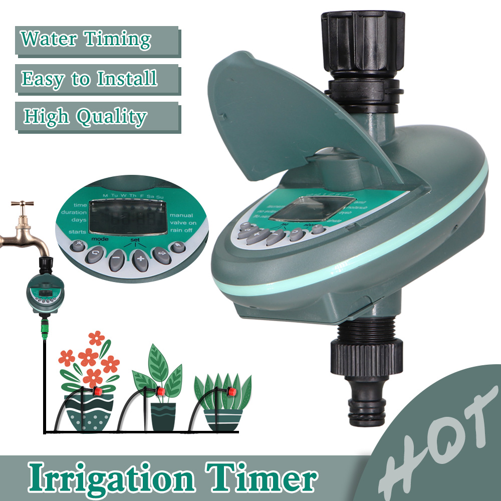 Garden Watering Timer Irrigation Controller LCD Display Weekly Daily Programming Lawn Greenhouse Potted Plants Sprinklers system