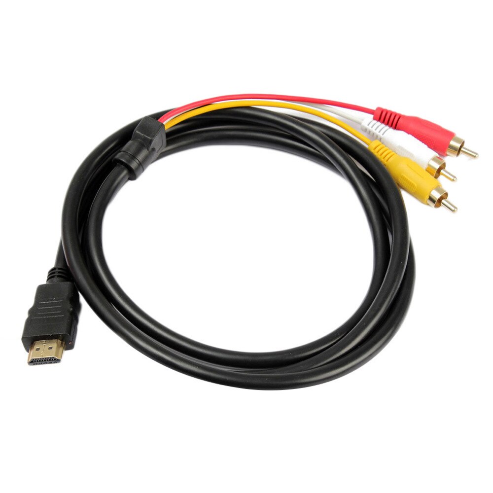 5 Voeten 1080P Hdtv Hdmi Male Naar 3 Rca Audio Video Av Kabel Snoer Adapter Converter Connector Component Kabel lead Voor Hdtv