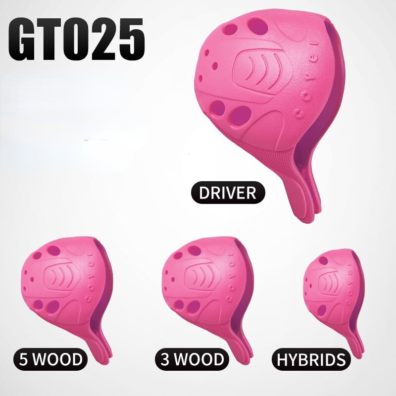 PGM nakrycie głowy do gry w golfa 4 sztuk/zestaw 1/3/5/UT pełny zestaw słupów drewnianych wodoodporny materiał o wysokiej elastyczności łatwy w użyciu oszczędność miejsca GT025: GT025 set pink