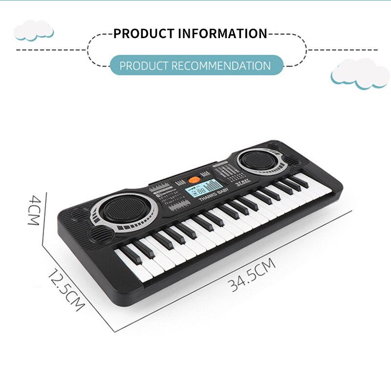 37 touches musique numérique clavier électronique clavier bébé Piano deux Modes réglable Piano électrique musique Intelligence jouets