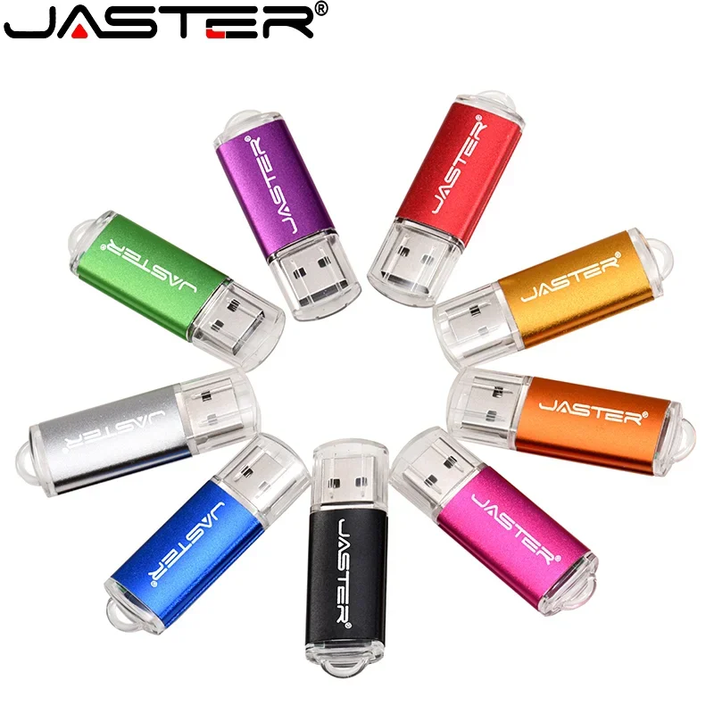 JASTER Niestandardowe logo Pendrive 4GB Mini pamięć flash USB 8GB Bezpłatny brelok do kluczy Pamięć USB 16GB Prezent biznesowy Dysk U 32GB Prezent pożegnalny
