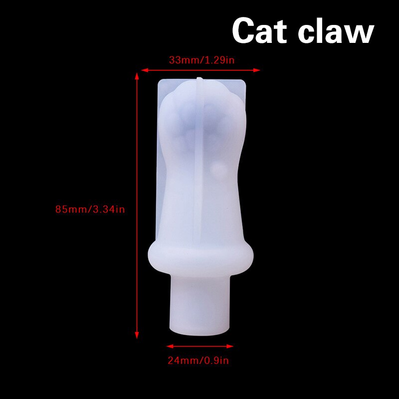 Molde de corcho de vino tinto, accesorio de silicona con forma de corona, garra de gato, conejo, tapón de botella, molde de resina epoxi de cristal para fabricación de joyas DIY: 02