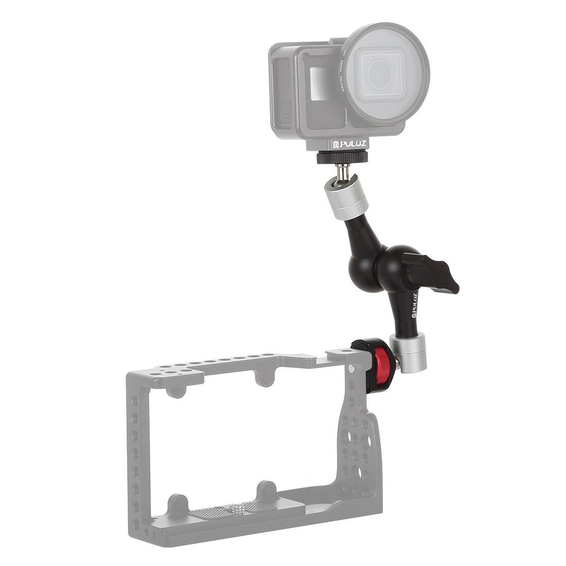 6 inch Aluminium Alloy Adjustable Articulating Friction Magic Armmonster arm Monitor Platform Universal bracket clip ball Head