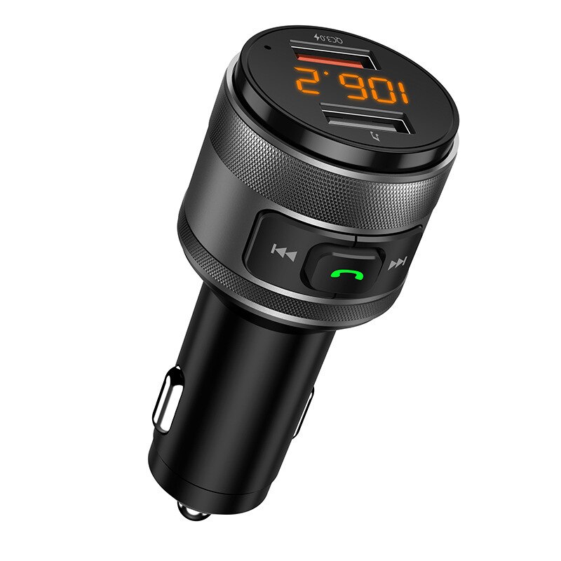 Osevporf Bluetooth Car Charger Voor Iphone 12 11 Pro Max Handsfree Fm-zender Dual Usb Oplader Voor Samsung S20 Xiaomi mi 10: Default Title