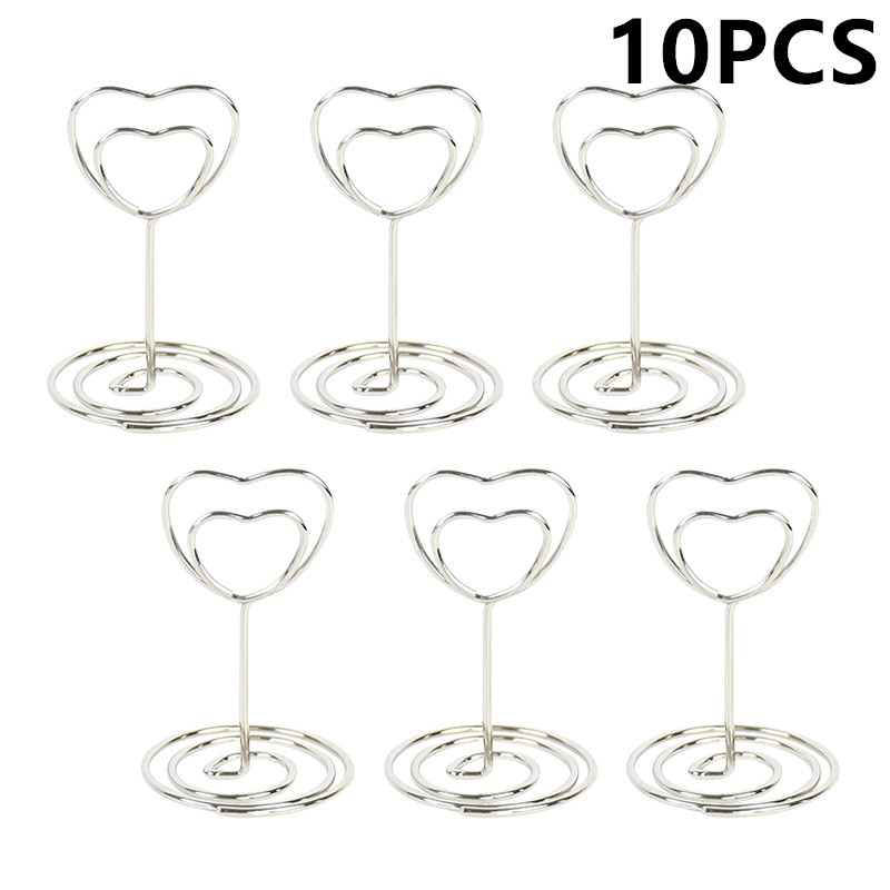Metal Place Card Holders Photo Clip Stands Wedding Table Number Name Sign Stand for Wedding Birthday Party Home Decoration 10pc: Red
