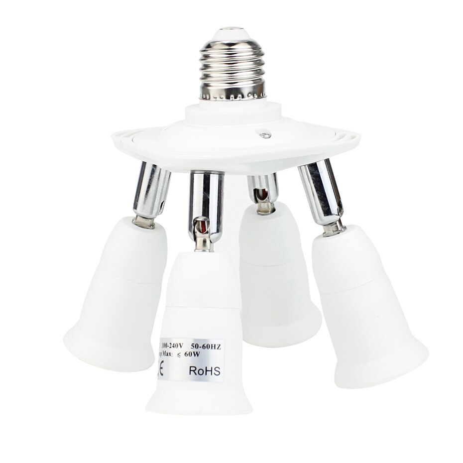 1/3/4/5 E27 Lamp Bases in 1 Adjustable E27 Socket Fitting For Bulb Light Ampoule Douille Holder Adapter Lighting Accessories