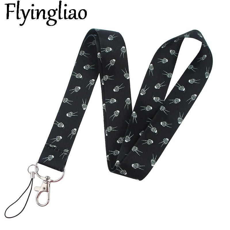 Menselijke Organen Eyeball Skull Vinger Lanyards Cool Neck Strap Omboordsels Linten Telefoon Keys Id Kaarthouder Lanyard Keys Diy Hang touw: 1