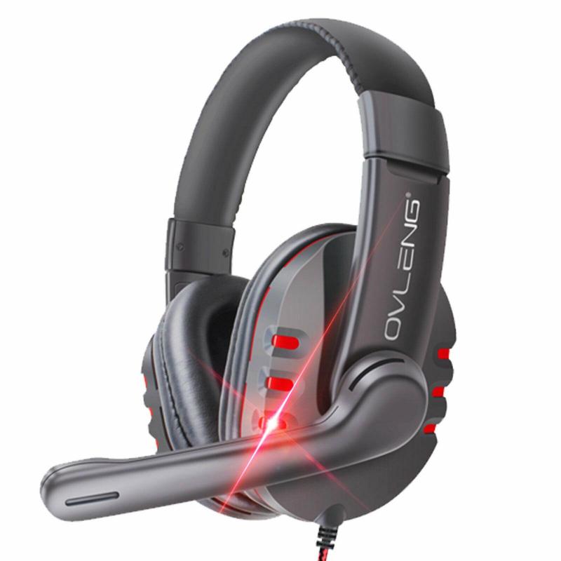 Portable 3.5mm Over-ear Gaming Headset Stereo Sound Headphone For PS4/Nintendo Switch/Xbox One/Laptop Gaming Headphone: red