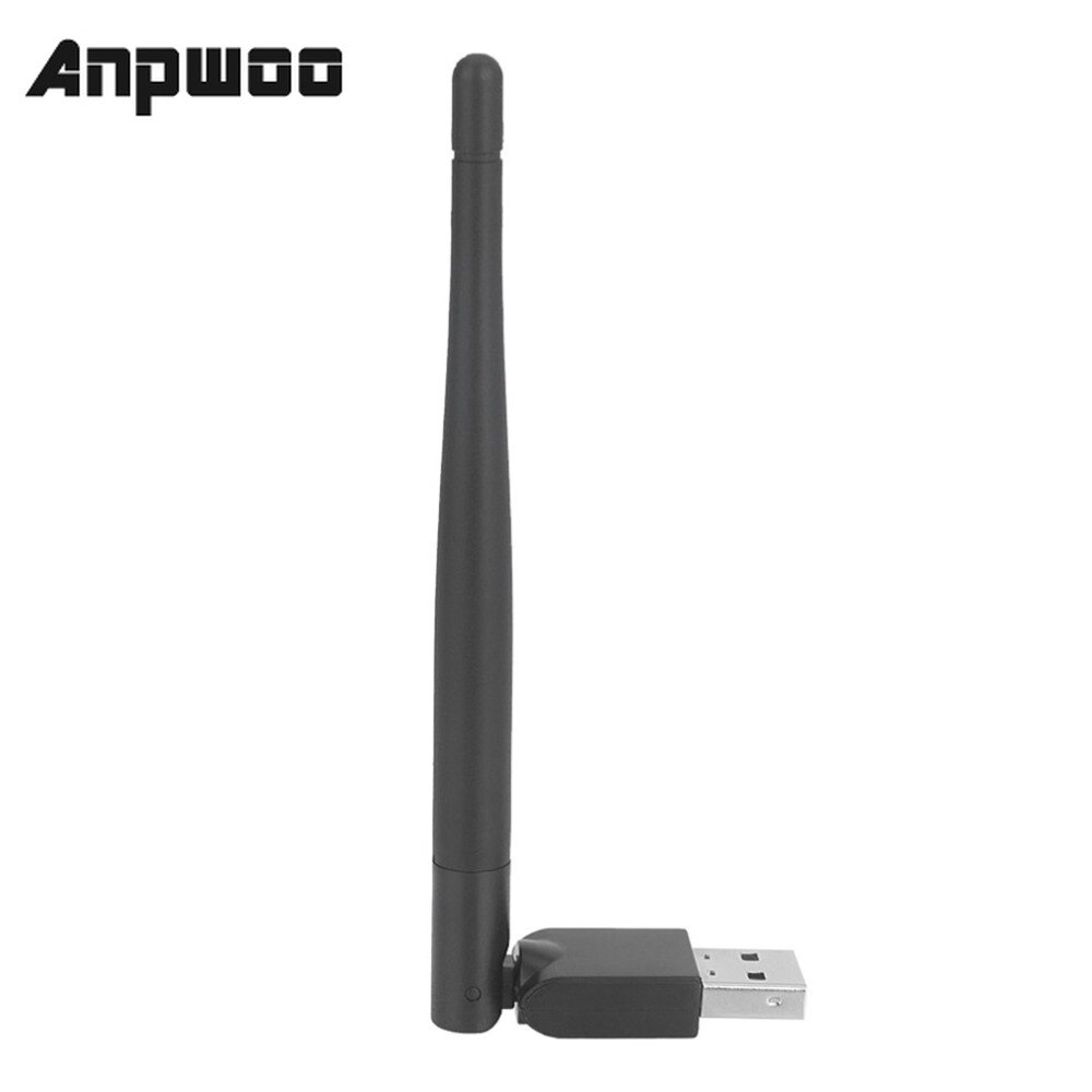 ANPWOO USB WiFi Antenne Drahtlose Netzwerk Karte USB 2,0 Mbps 802,11 b/g/n LAN Adapter mit drehbare antenne