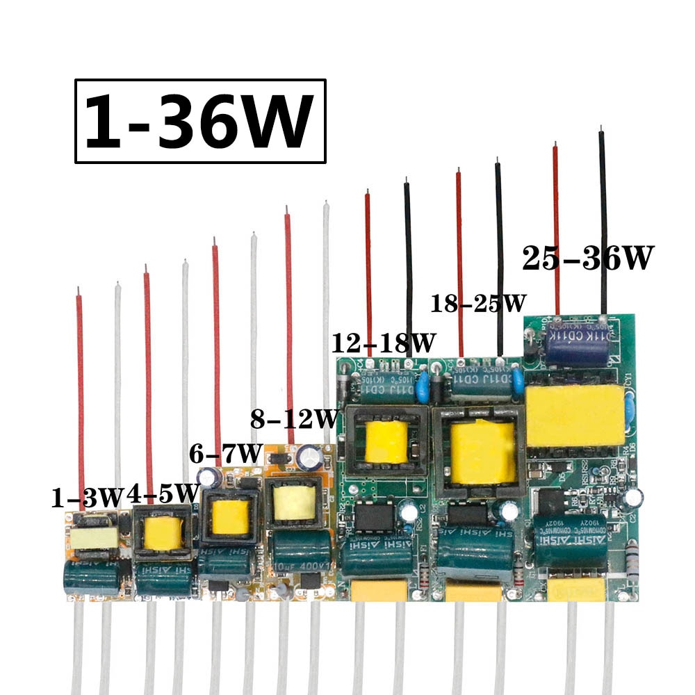 1w 2w 4w 6w 8w 11w led driver 300ma 12w 15w 18w 20w 25w 36w til led strømforsyning enhed belysning transformatorer til led adapter