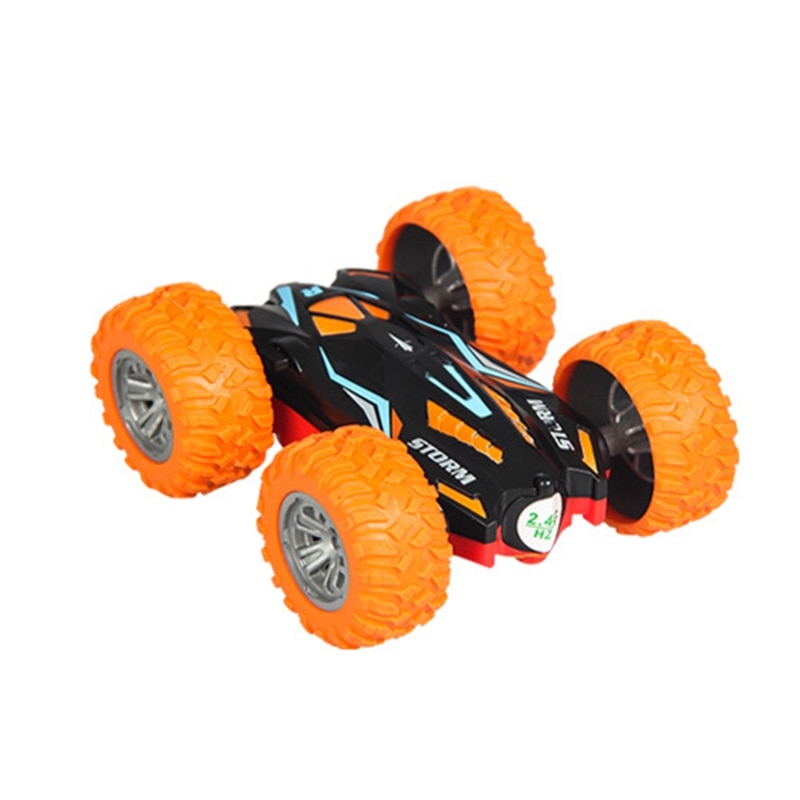 Dubbelzijdig 3D Flip Afstandsbediening Auto Robot Rc Auto Speelgoed Drift-Buggy Crawler Batterij Operated Stunt Machine Radio bestuurbare Auto: Orange