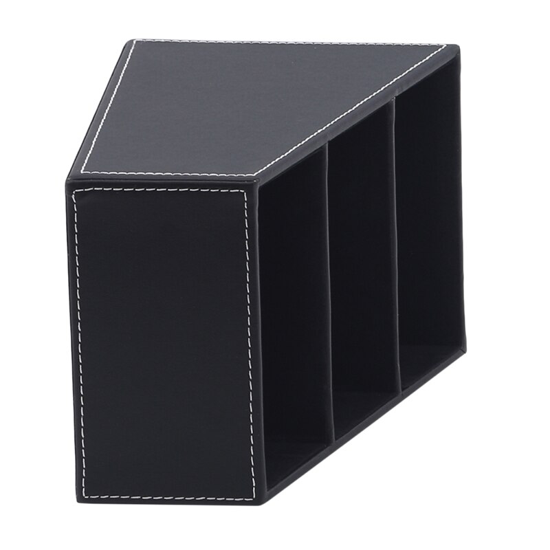PU Leather Holder Storage Box Remote Control Organizer Desk Phone And TV