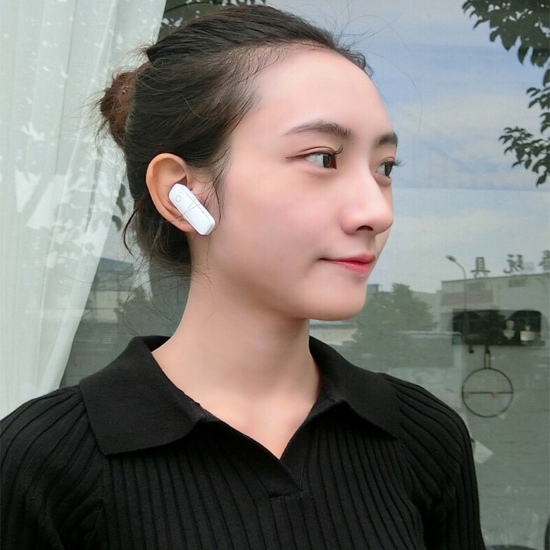 Novo fone de ouvido hd estéreo sem fio, fone de ouvido bluetooth para iphone xiaomi sport com microfone handsfree