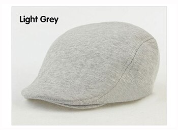 Summer Sports Beret Caps for men Women Cotton flat cap Outdoor Hats brand Sun Hat: Light Grey
