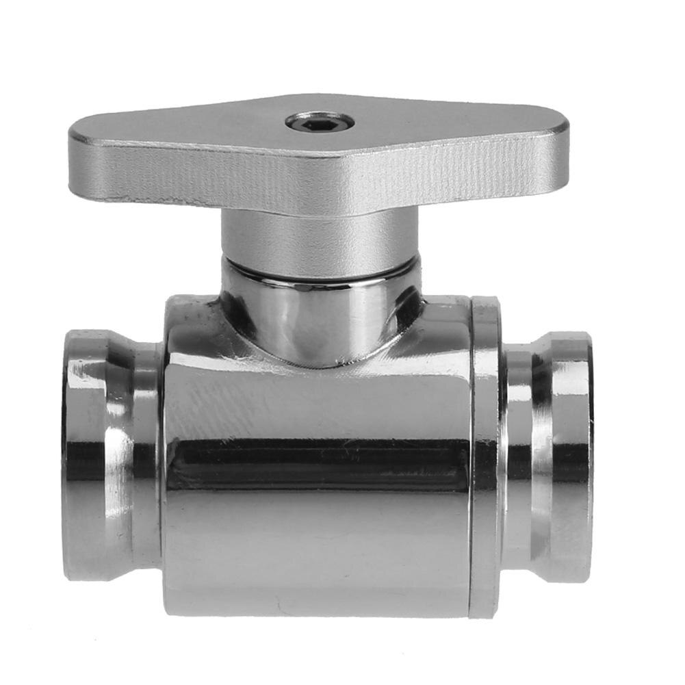 G1/4 (2 points) Vent Valve Brass Chrome Inner Teeth Water Ball Valve Waterway Control for PC Water cooling