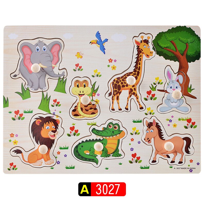 Baby Spielzeug Holz Puzzle/Hand Greifen Bord Set Vielzahl Pädagogisches Cartoon Puzzle Spielzeug für Kindergarten Kind