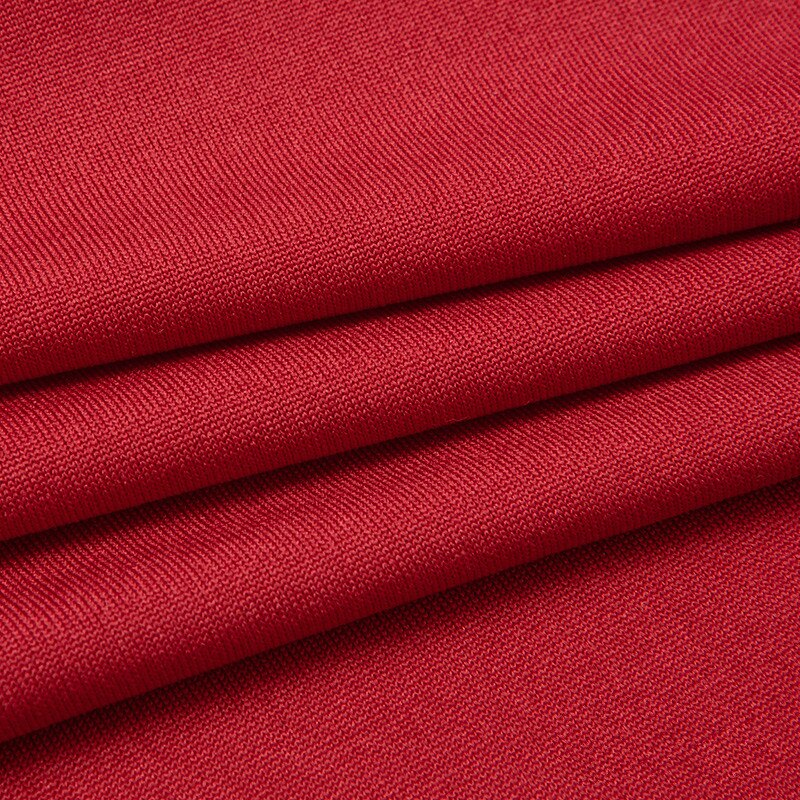 Hohe-festigkeit Gestrickte vier-seitige strecken Milch Seide Spandex Stoff Leistung tanzen Kleidung Sofa Stuhl Abdeckung Einfarbig stoff: Wein  rot