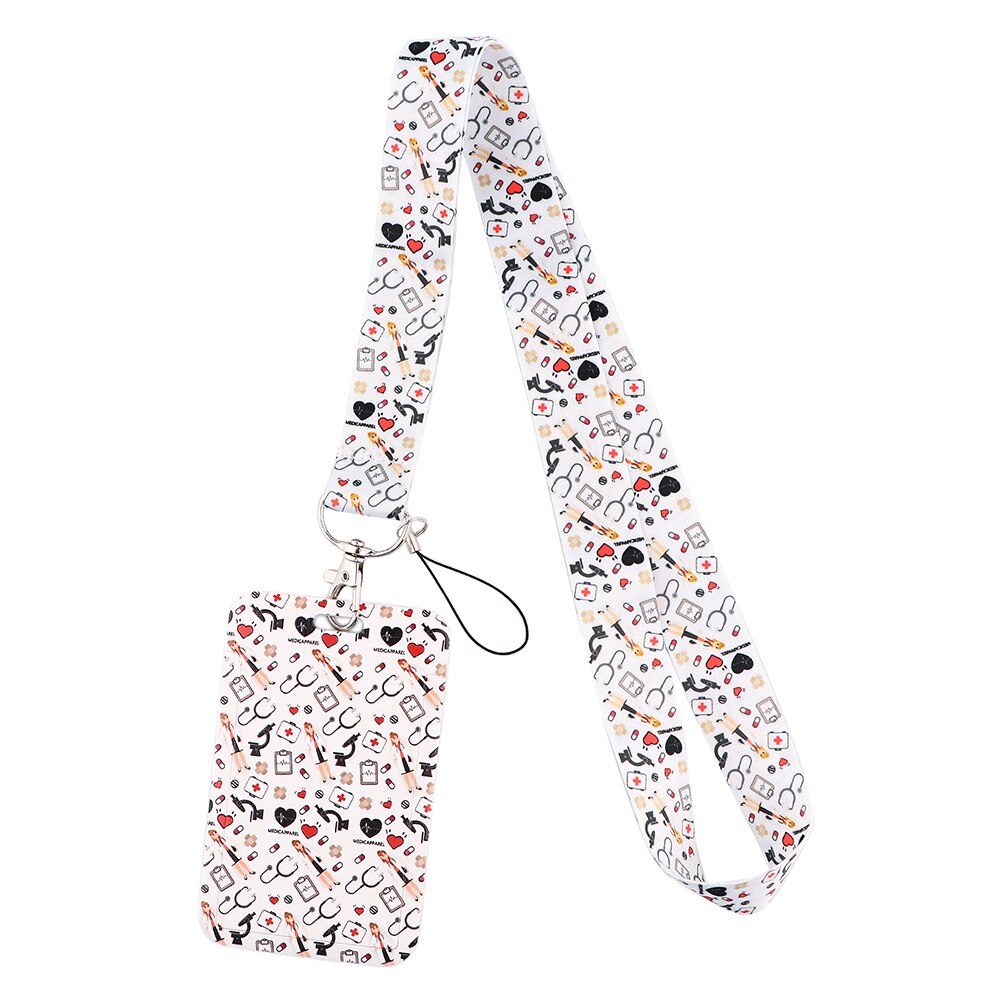 CB256 estudiante enfermera Doctor insignia Clip dibujos animados Tarjeta De Nombre de identificación titular de la insignia accesorios: Gris claro